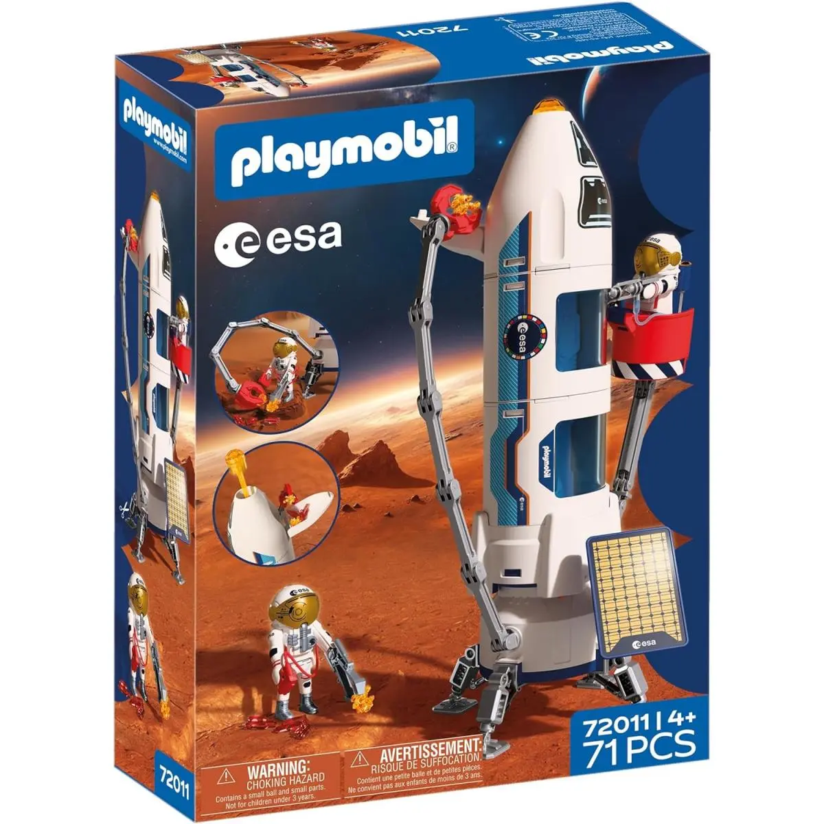 Playmobil Esa: Mars Research Rocket 72011 Toy Set Gift
