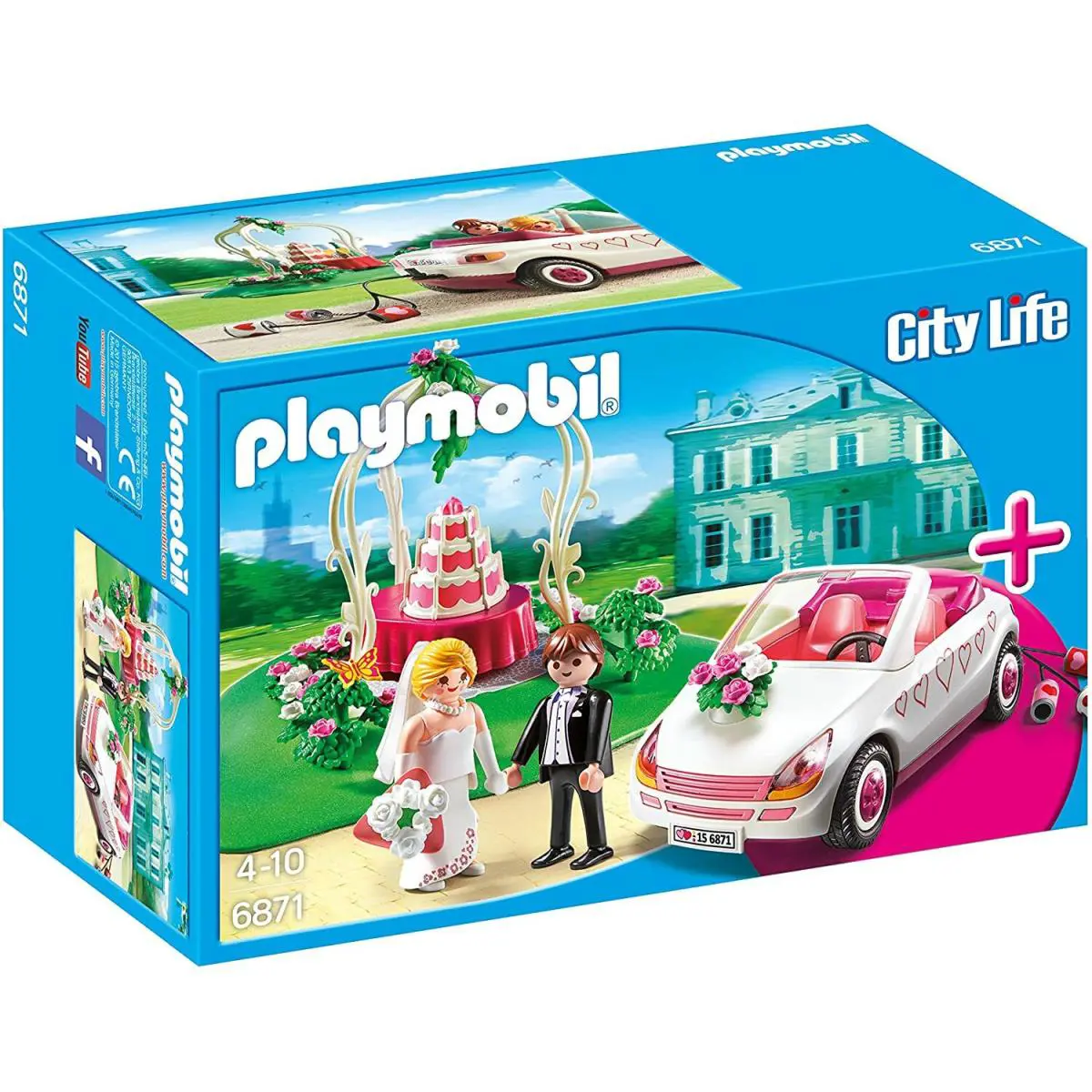 Playmobil 6871 Wedding Celebration Car Groom Bride Cake Play Set