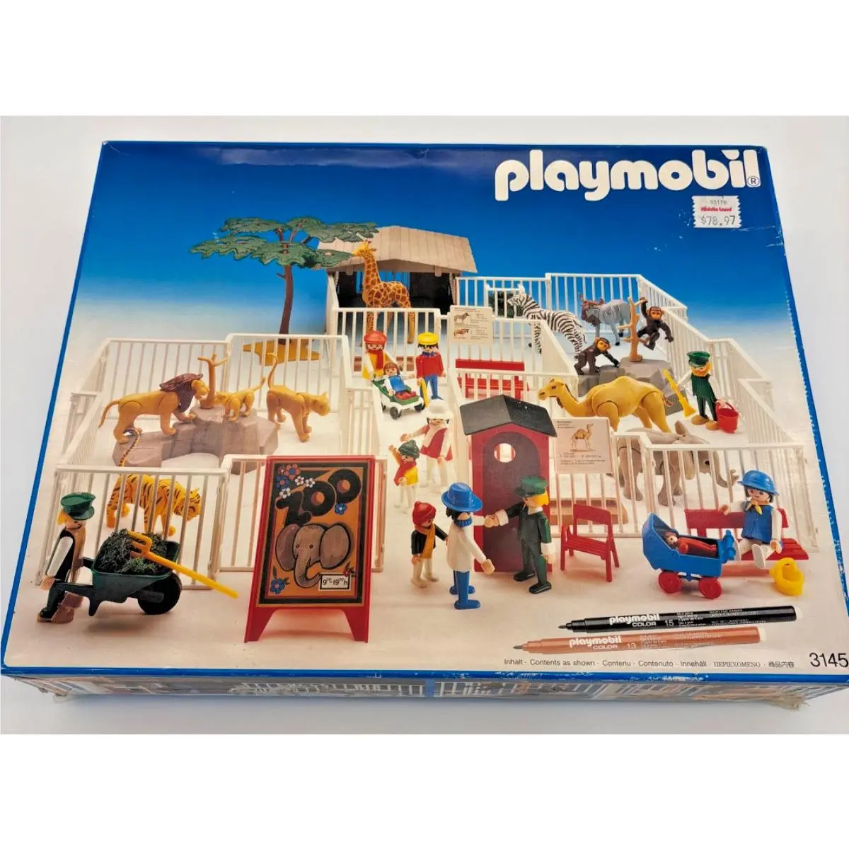 Vintage- Playmobil - 3145 - Zoo - 1992 - Un-used - Very Rare