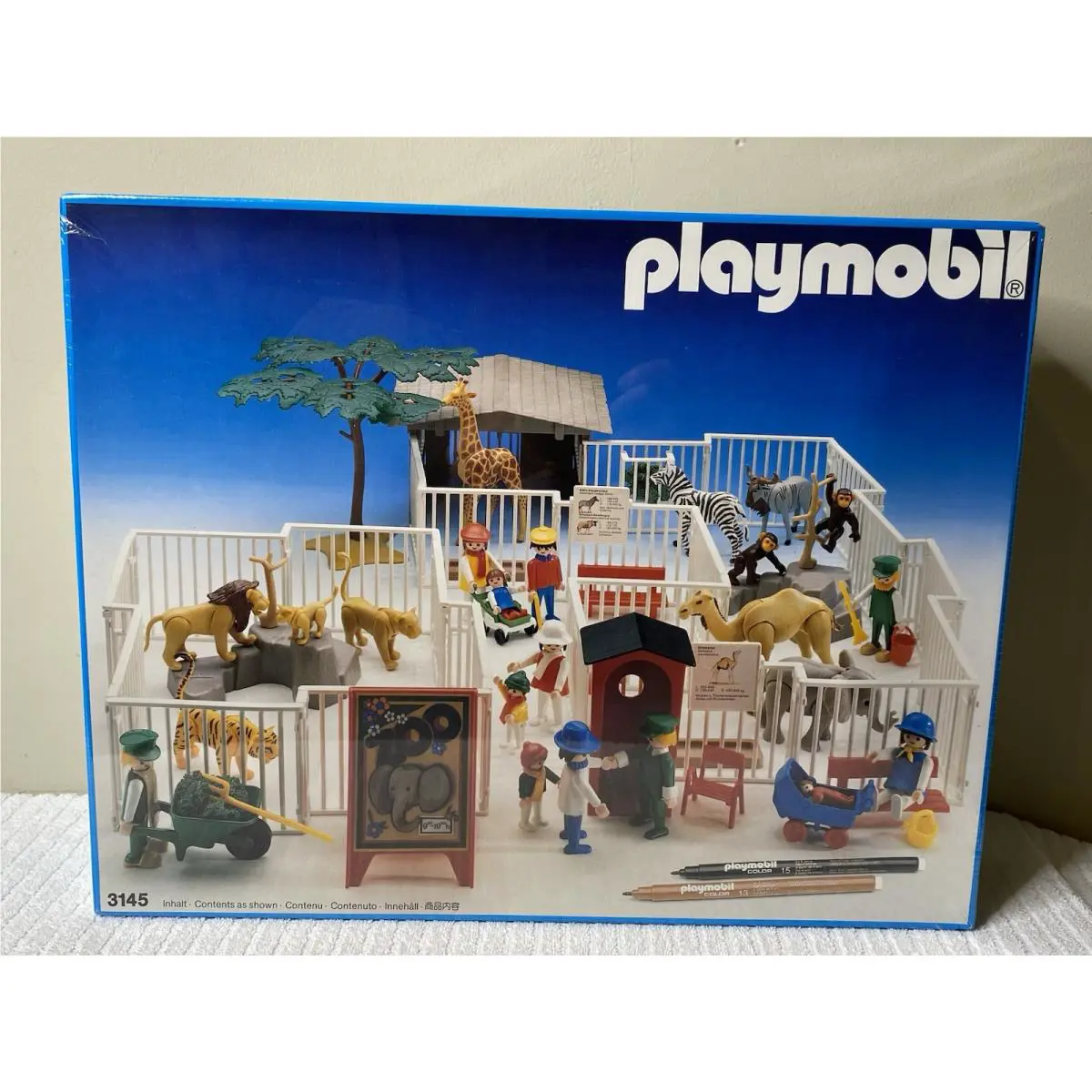 Vintage 1986 Playmobil - Zoo Safari Set - 3145 - - Dead Mint