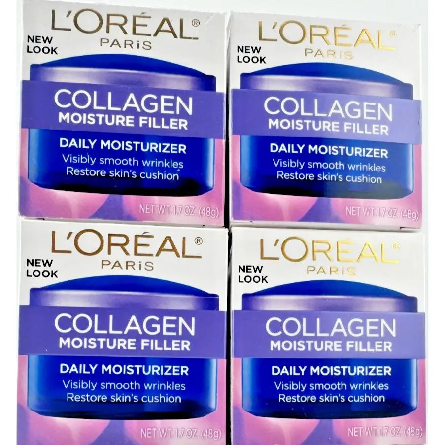 L`oréal L’oréal Paris Collagen Moisture Filler Daily Moisturizer 1.7oz 4 Pack