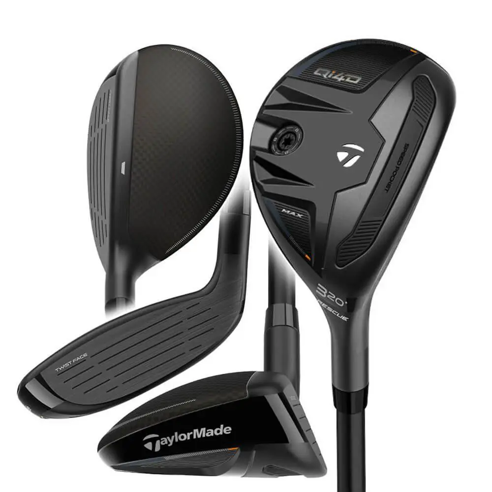 Taylormade Men Qi4D Max Rescue Hybrid - 26 - Chrome