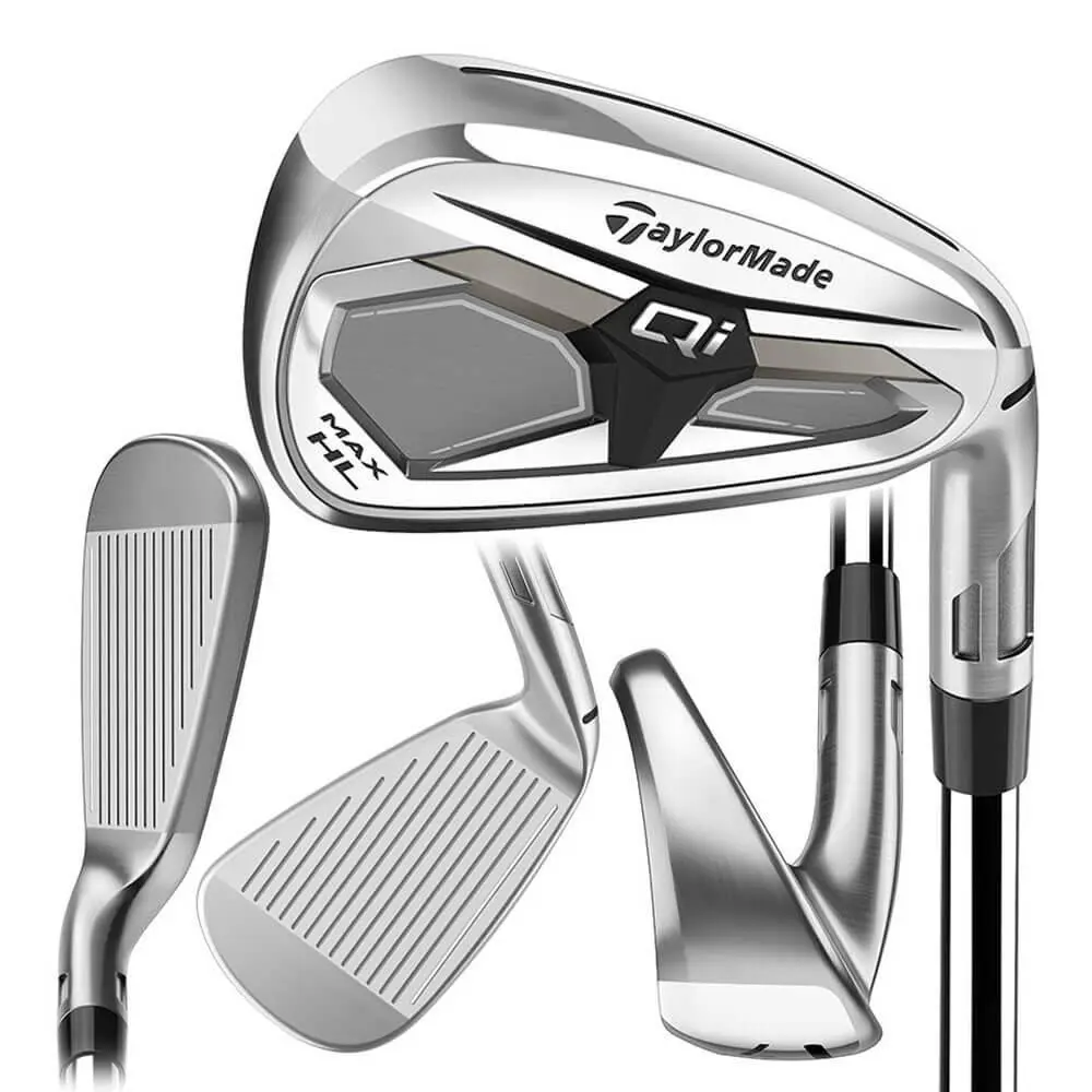 Taylormade Women Qi Max HL Iron Set - 26 RH 6-PW AW Graph Lady - Chrome