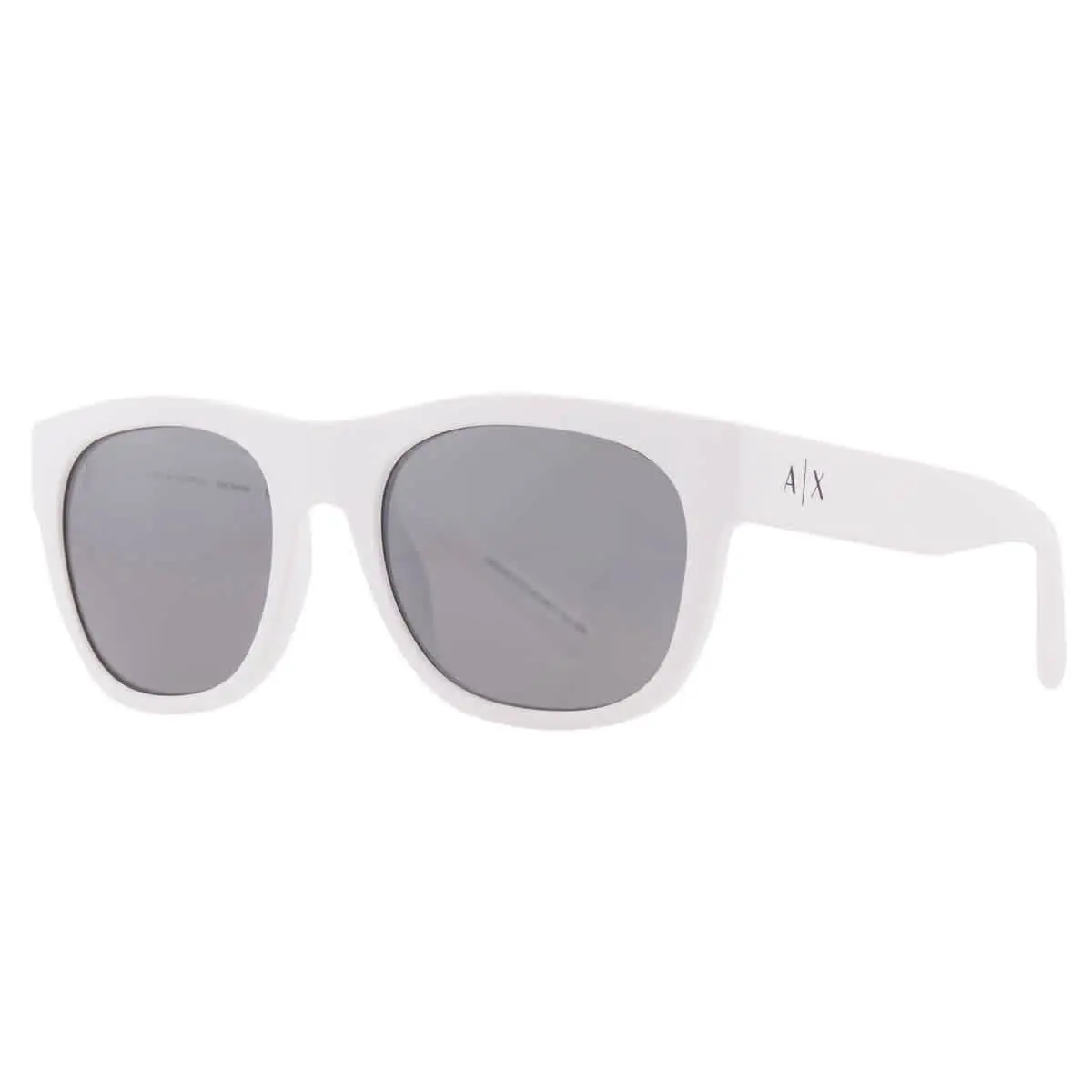 Grey Mirror Silver Square Men`s Sunglasses AX4128SU 83156G 55 by Armani Exchange
