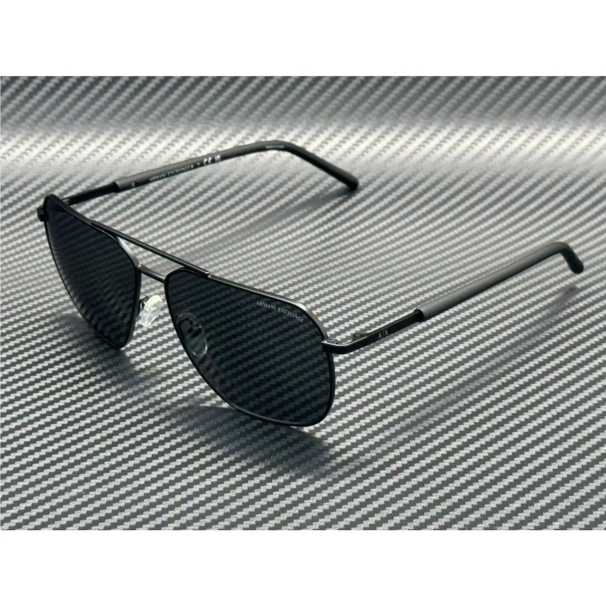 Armani Exchange AX2057S 600087 Matte Black Dark Grey Men`s 59 mm Sunglasses