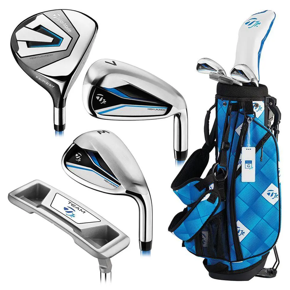 Taylormade Boys Team Junior Full Set Ages 4-6 - 24 RH 4 Clubs + 1 Cart Bag - Chrome