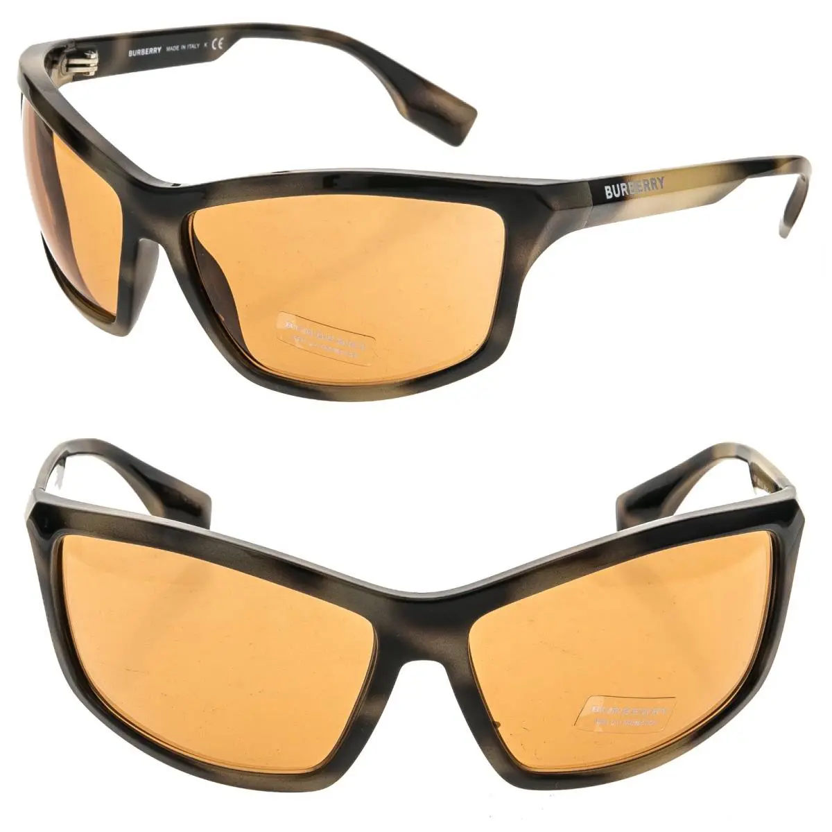 Burberry BE4297 4297 Wrap Mask Spotted Beige Orange Sunglasses Unisex