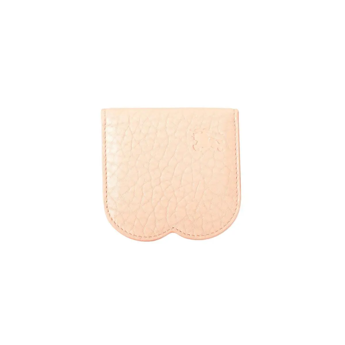 Burberry Unisex Chess Pink Texture Leather Logo Credit Card Case