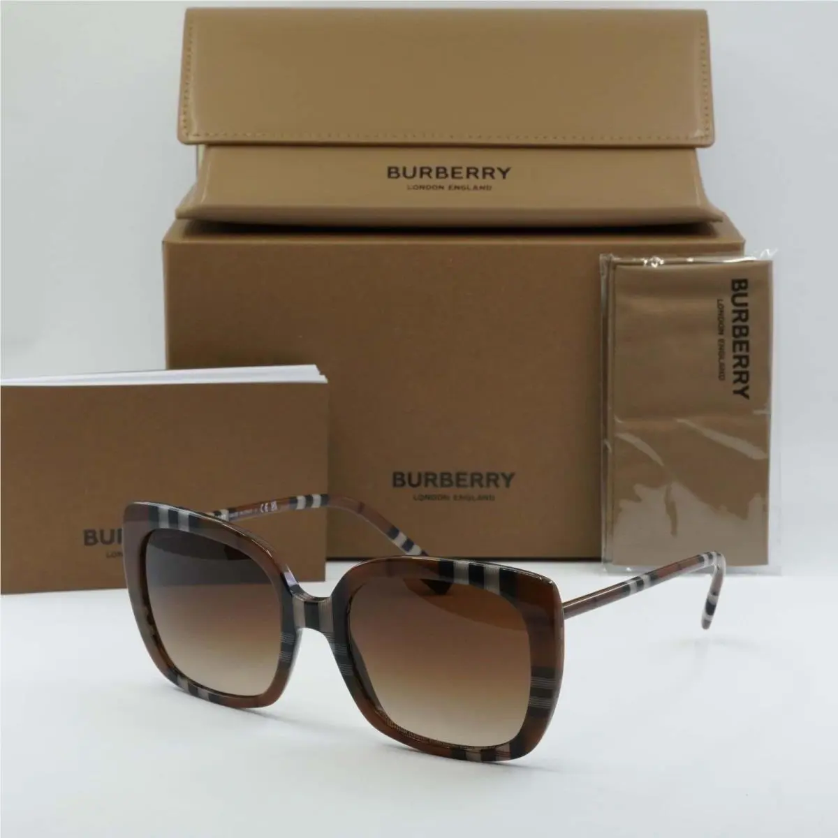 Burberry BE4323 400513 Check Brown/gradient Brown 54-20-140 Sunglasses
