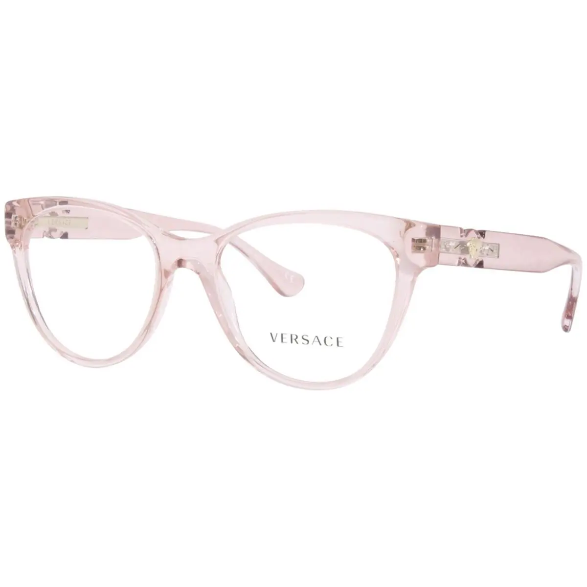 Versace 3304 GB1 Eyeglasses Frame Women`s Black/gold Full Rim Cat Eye 53mm