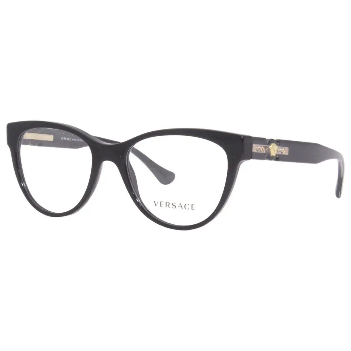 Versace 3304 5339 Eyeglasses Frame Women`s Transparent Pink/gold Full Rim 53mm
