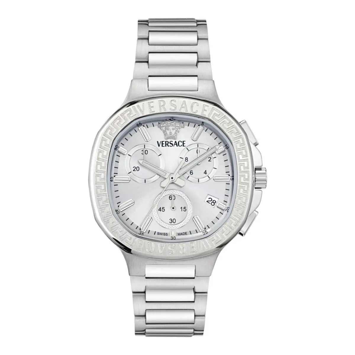Versace Womens Stainless Steel 40mm Bracelet Fashion Watch