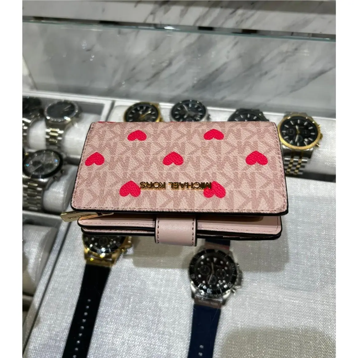 Michael Kors Jet Set Women Medium MK Signature Logo Bi-fold Wallet Variation