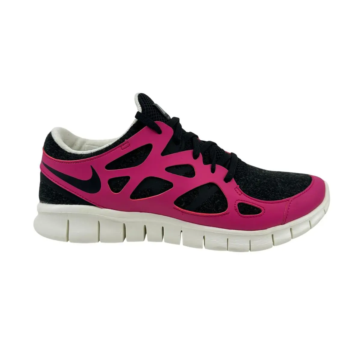 Nike Free Run+ 2 Ext Black Fireberry Womens Athletic Sneaker - Black, Manufacturer: Black Fireberry
