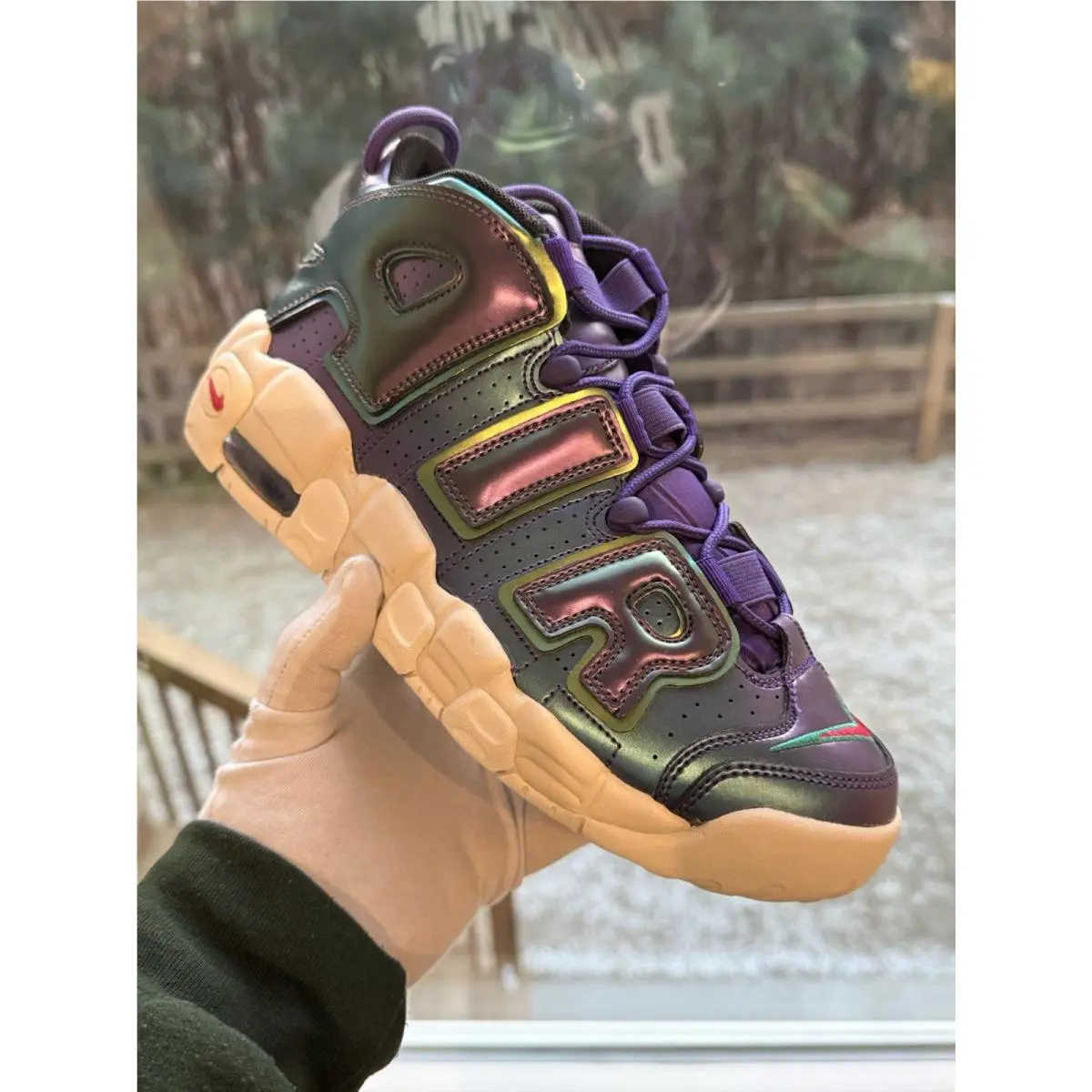 Nike shoes - Nike Air More Uptempo - Air More Uptempo - 922845 500 - Court Purple/Rush Pink/Neptune Green 4