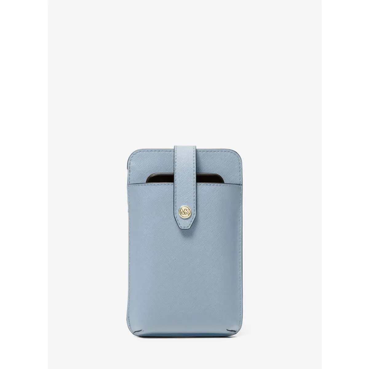 Michael Kors Jet Set Travel Pale Blue Leather Smartphone Crossbody Gift Box