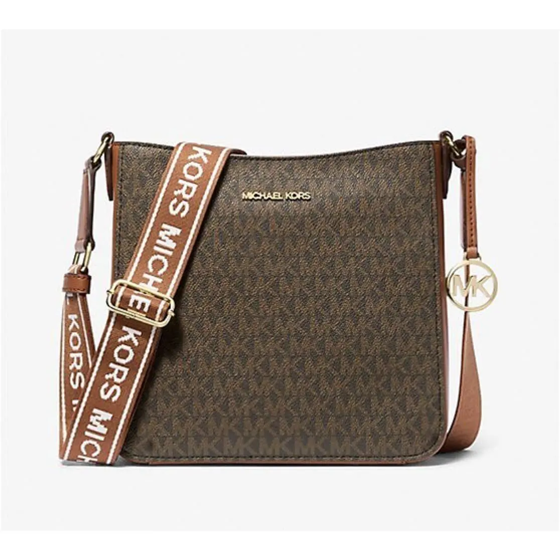 Michael Kors Jet Set Travel Small Shoulder Messenger Crossbody Bag Brown Strap