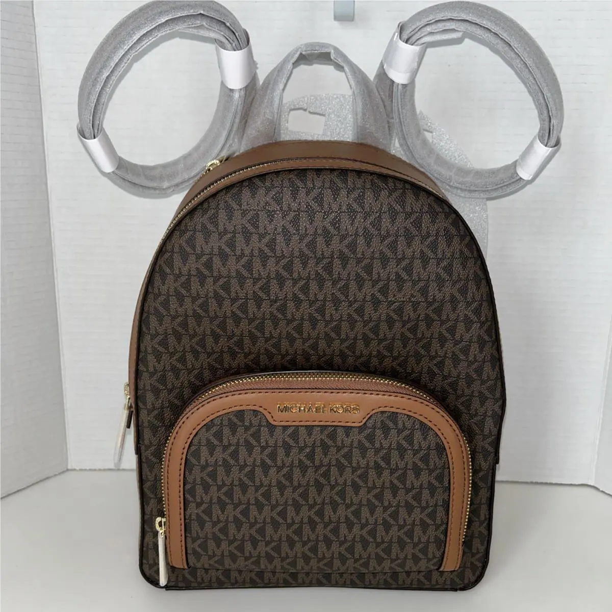 Michael Kors Leather/pvc Jaydee Backpack Bag Color Brown