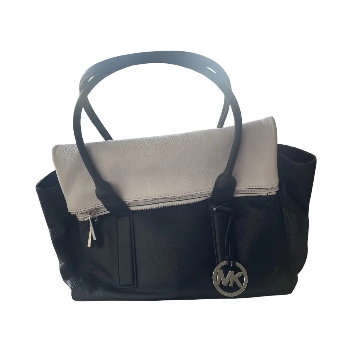Tippi Black+white Slate Leather Lge Satchel Purse Hand BAG-$375 by Michael Kors