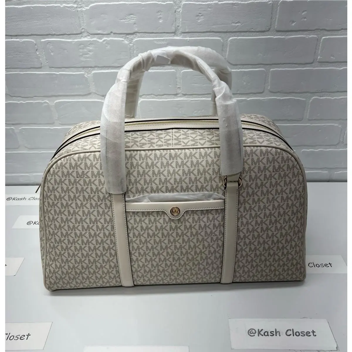 Michael Kors Weekender Travel Bag XL Light Cream Multi