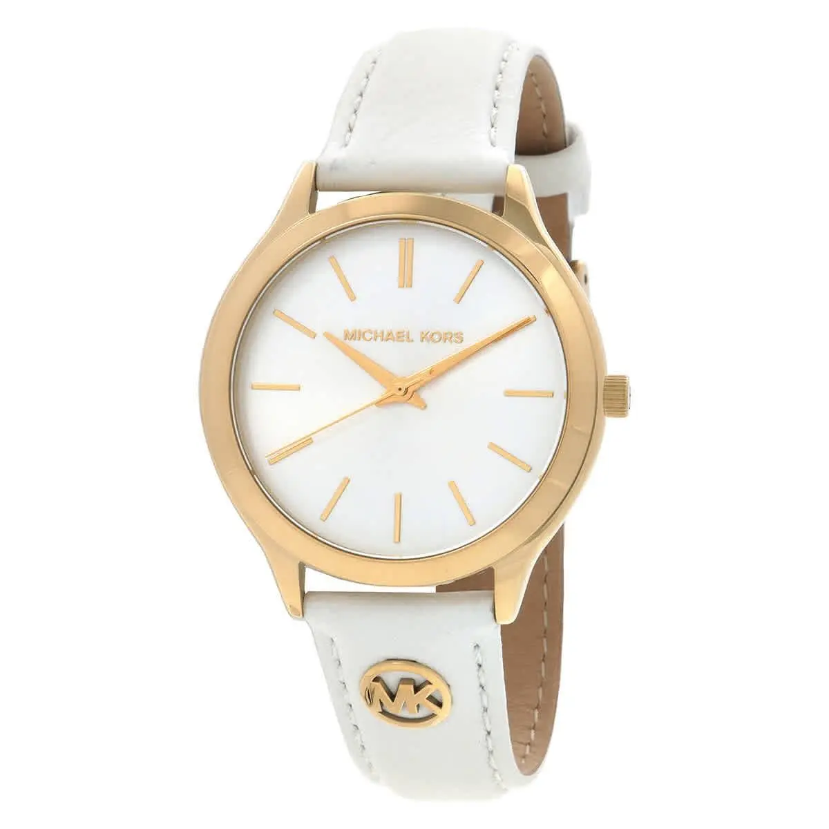Slim Runway White Dial Ladies Watch MK7544 by Michael Kors