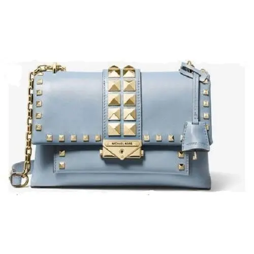Cece Medium Studs Leather Convertible Bag Pale Blue by Michael Kors