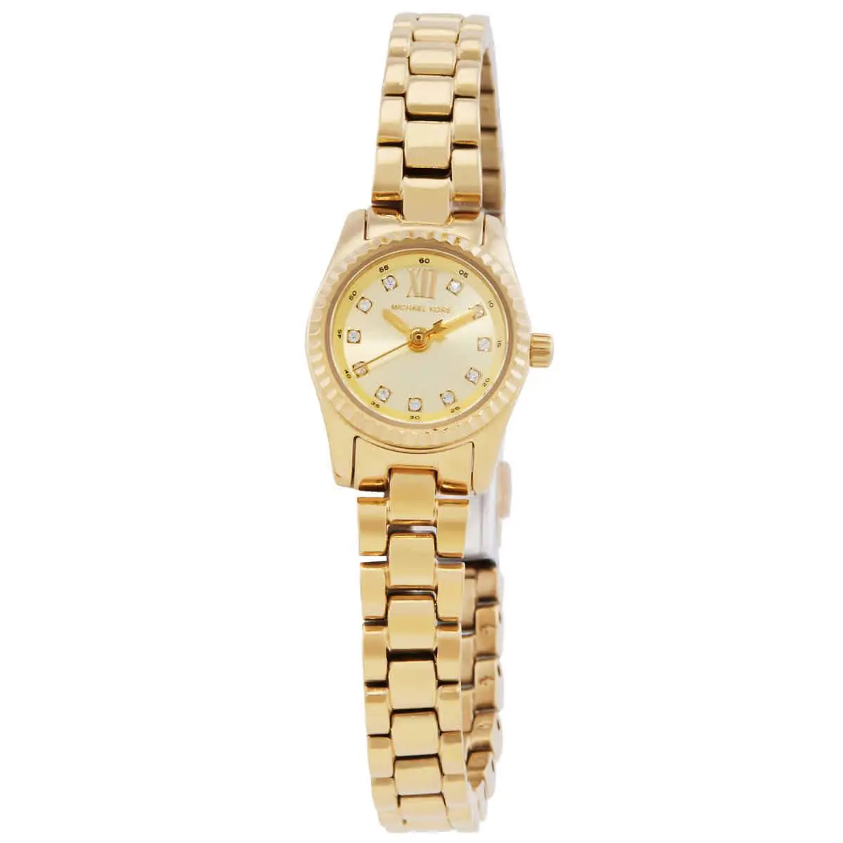 Michael Kors Mini Lexington Quartz Crystal Gold Dial Ladies Watch MK4862 - Gold, Dial: Gold-tone, Band: Gold-tone