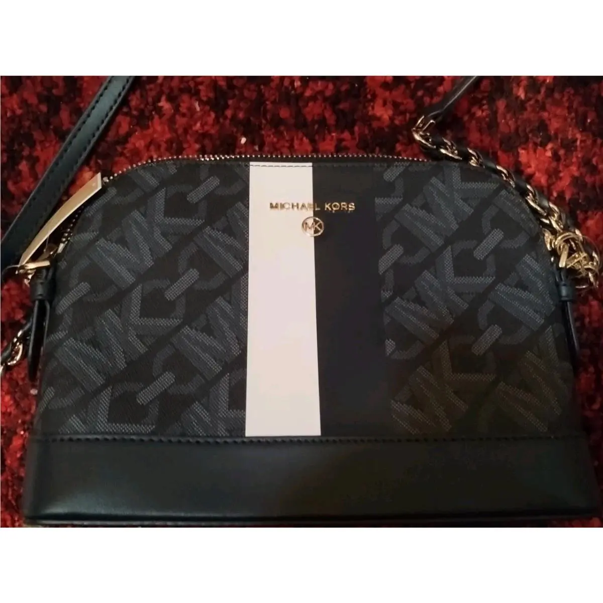 Michael Kors Jet Set Charm Large Dome Crossbody Admrl/plblue