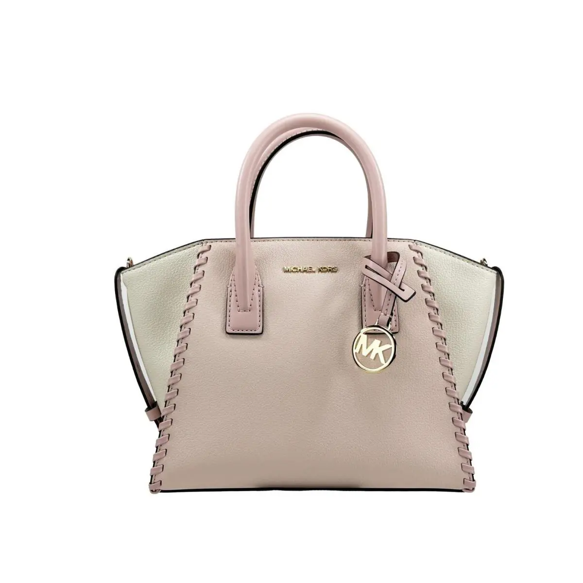 Michael Kors Avril Small Satchel Crossbody Bag 35F5G4VS1L Powder Blush - Exterior: Powder Blush Multi