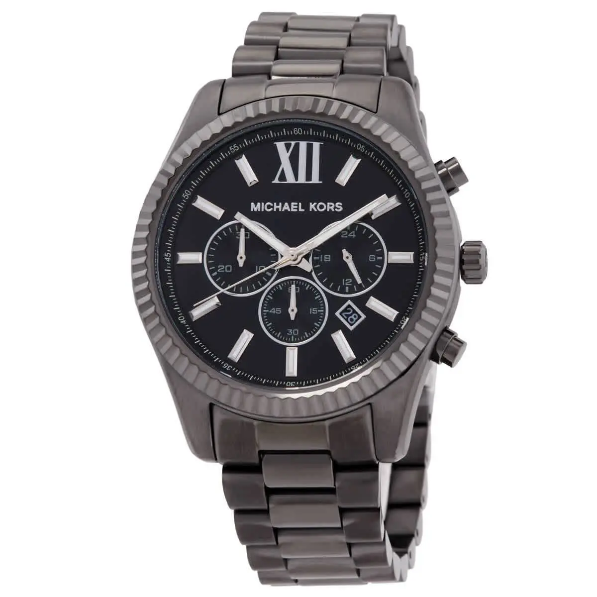 Michael Kors Oversized Lexington Chronograph Men`s Watch and Bracelet Set