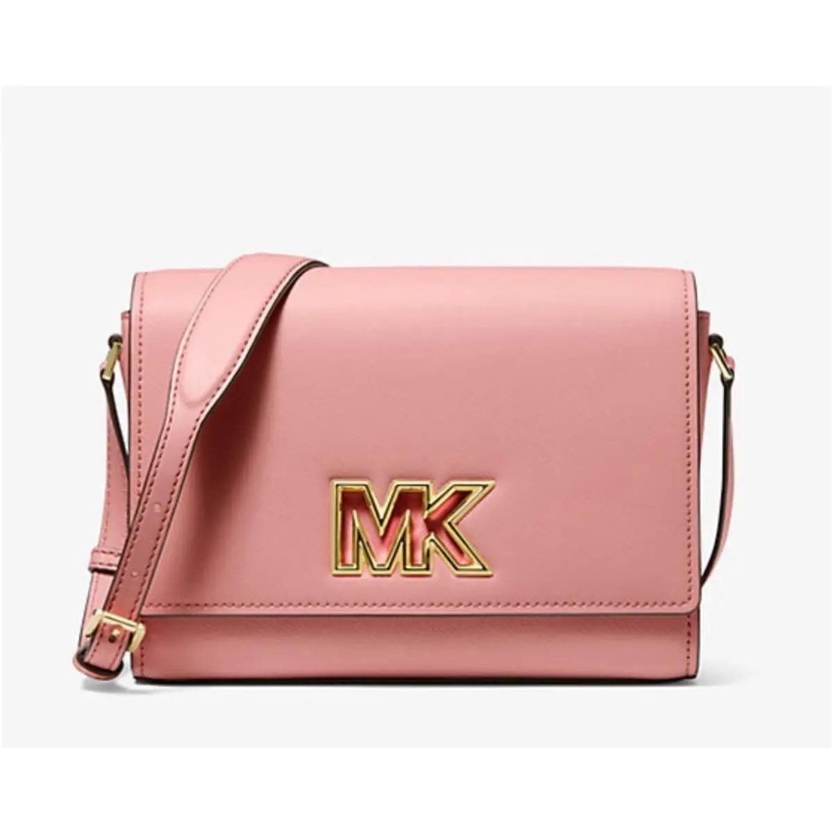 Michael Kors Purse Mimi Medium Leather Messenger Bag Primrose