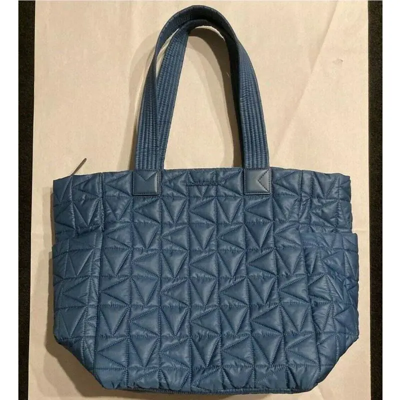 Michael Kors Winnie Quilted Nylon Blue Large Tote Bag 35T1TW4T3C Chambray
