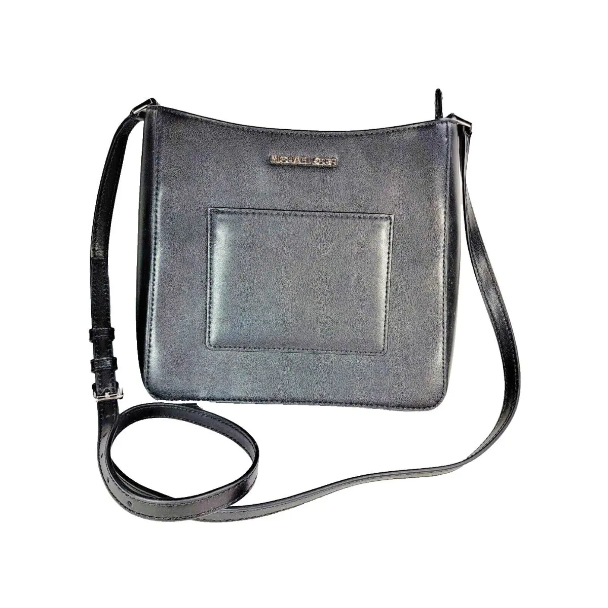 Michael Kors 38S0CG0C8L Black Leather Swing Pack Crossbody