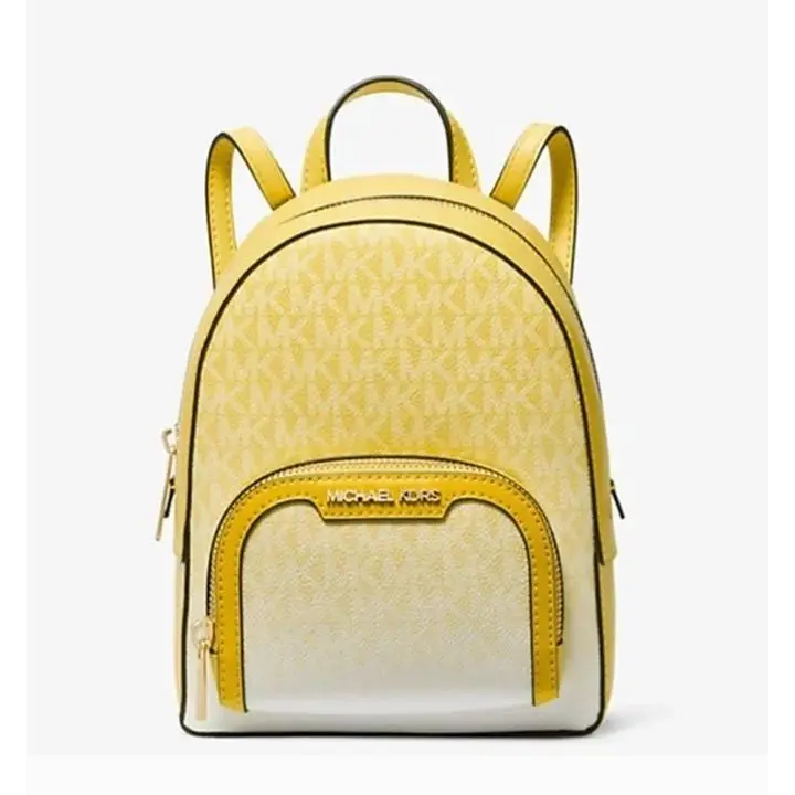 Michael Kors Backpack Jaycee Extra-small Ombré Logo Convertible Golden Yellow