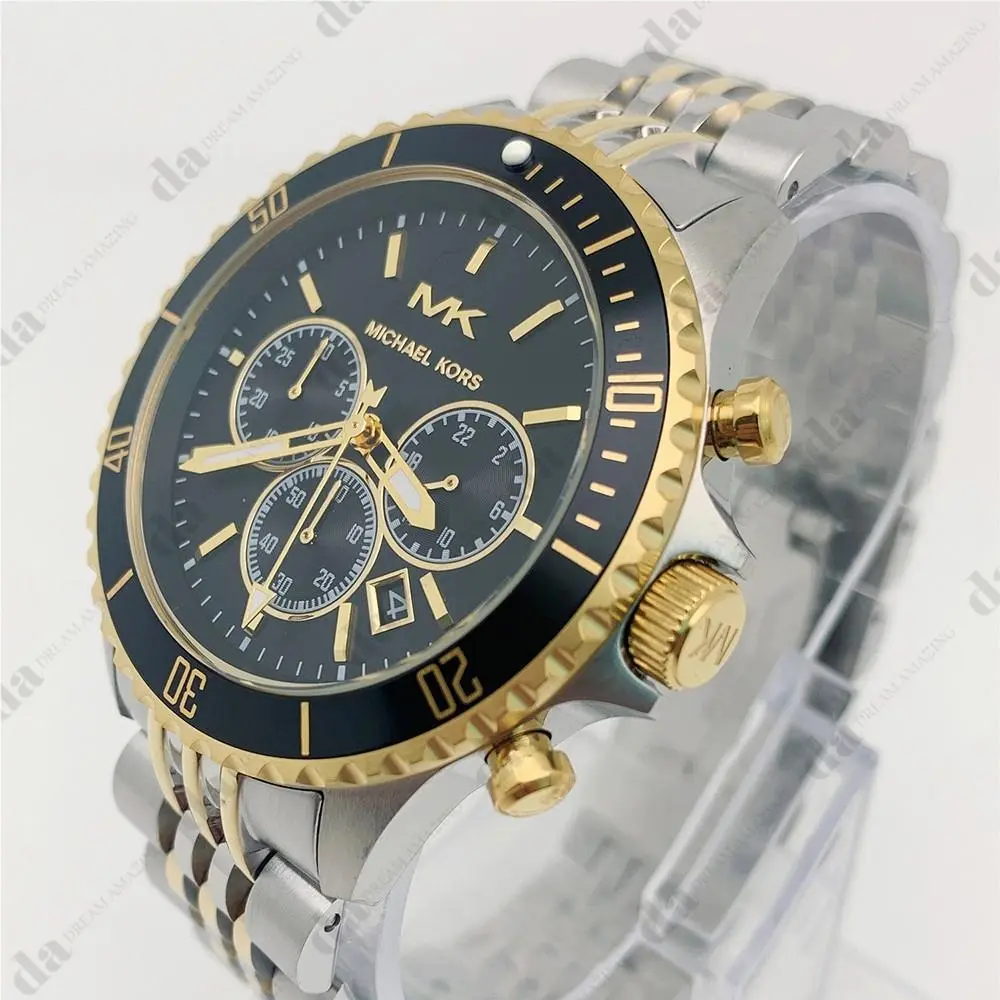Michael Kors MK8872 Bayville Two Tone Bracelet Chronograph Men`s Watch