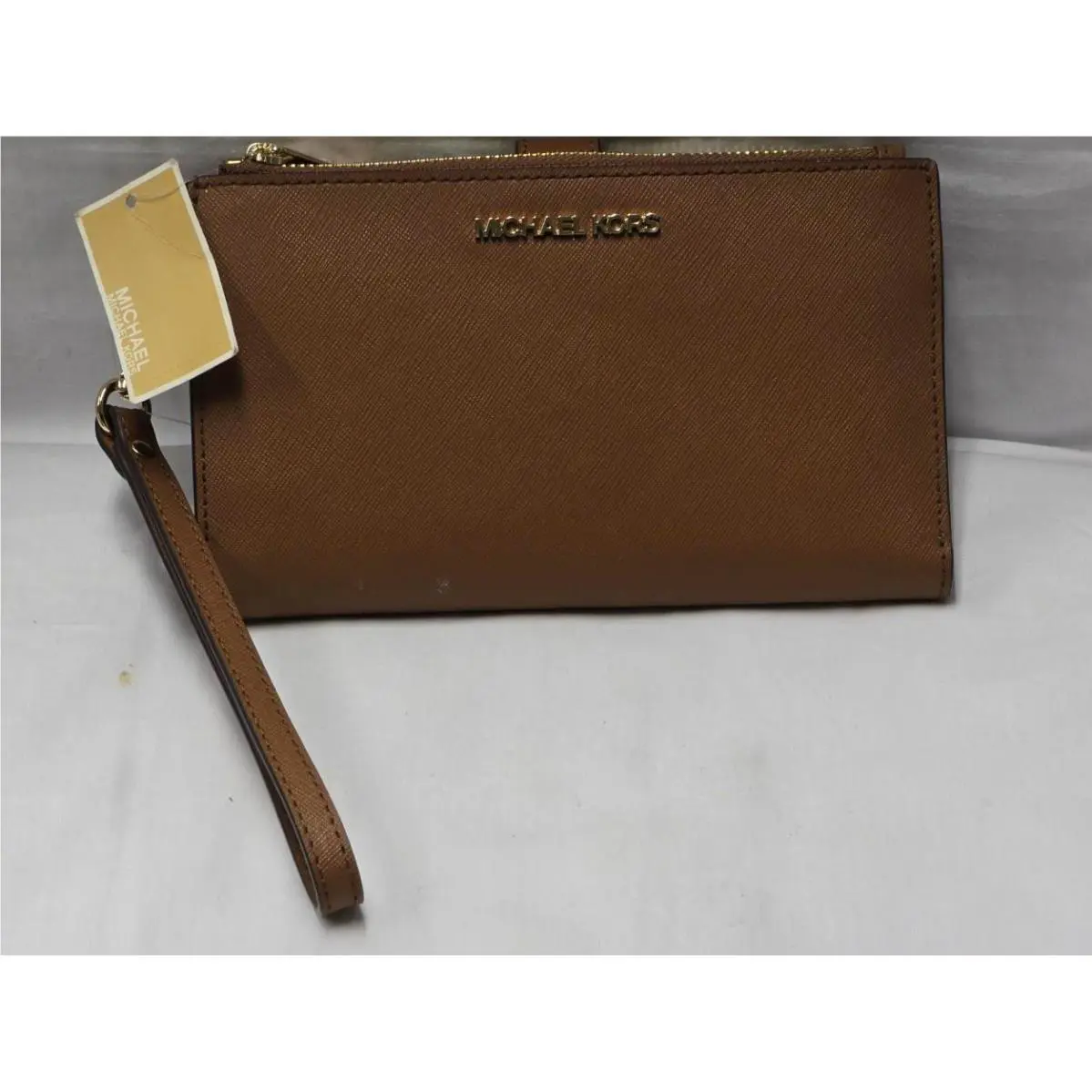 Michael Kors Jet Set Travel Double Zip Wristlet - Brown