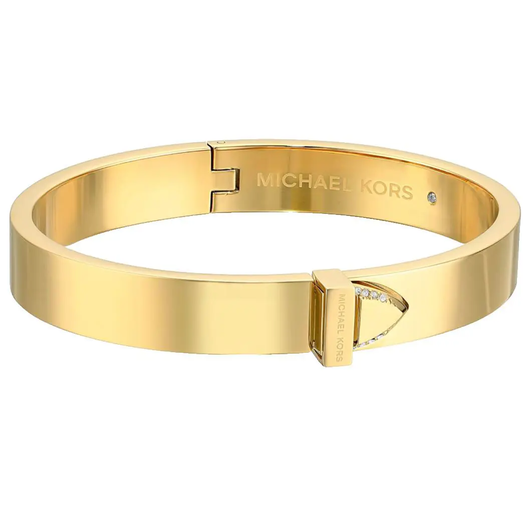 Michael Kors MK Knife Edge Yellow Gold Belt Bangle Bracelet MKJ6397710 +gift Box