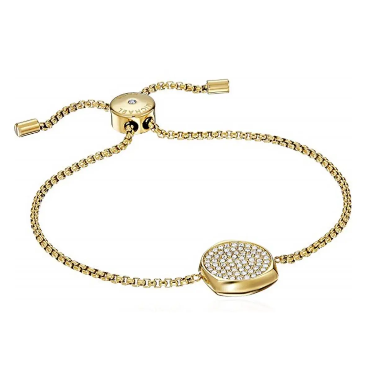 Michael Kors MK Beyond Brilliant Yellow Gold Slider Bracelet Crystals MKJ6746710