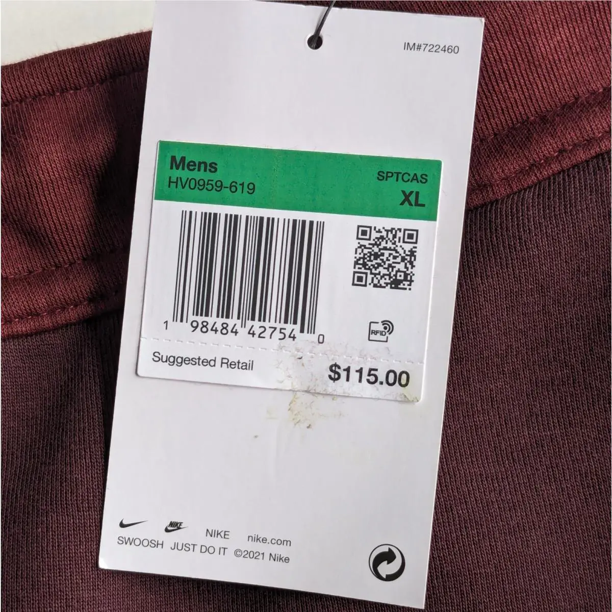 Nike clothing - Nike Tech - Tech - HV0959619 - Red, Manufacturer: Dark Team Red/Burgundy Crush/Black (UPC: 198484427540) 4