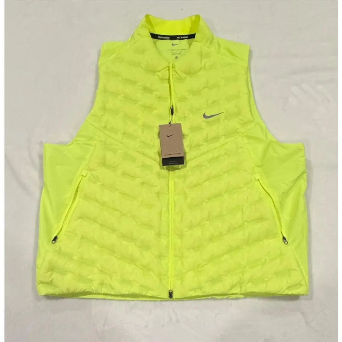 Size Xxl- Nike Therma-fit Adv Repel Aeroloft Gilet Volt Yellow FB7542-702