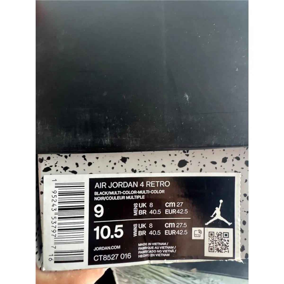 Nike shoes - Air Jordan 4 - Air - CT8527-016 - Black (UPC: 0195243538011) 5