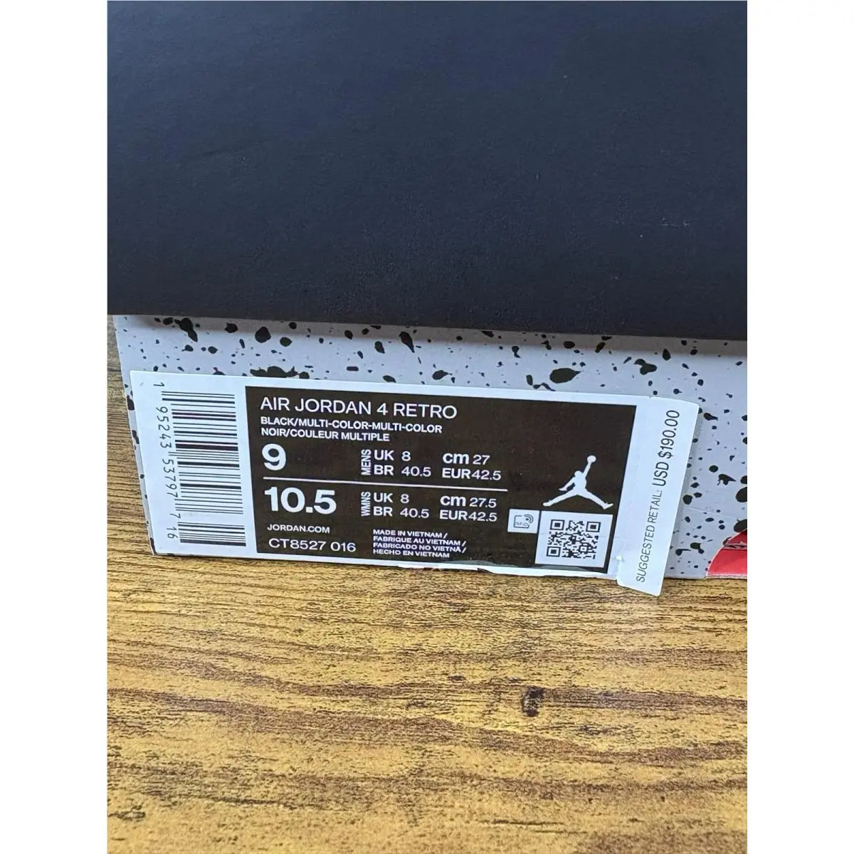 Nike shoes - Air Jordan 4 - Air - CT8527-016 - Black (UPC: 0195243538011) 18