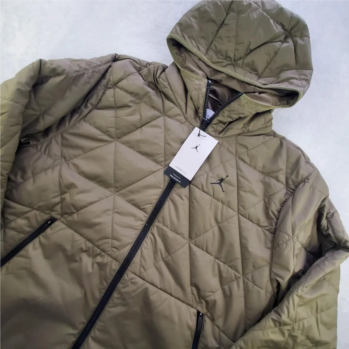 Air Jordan Therma-fit Repel Jacket Mens Size M Olive Green FZ3162-222 by Nike