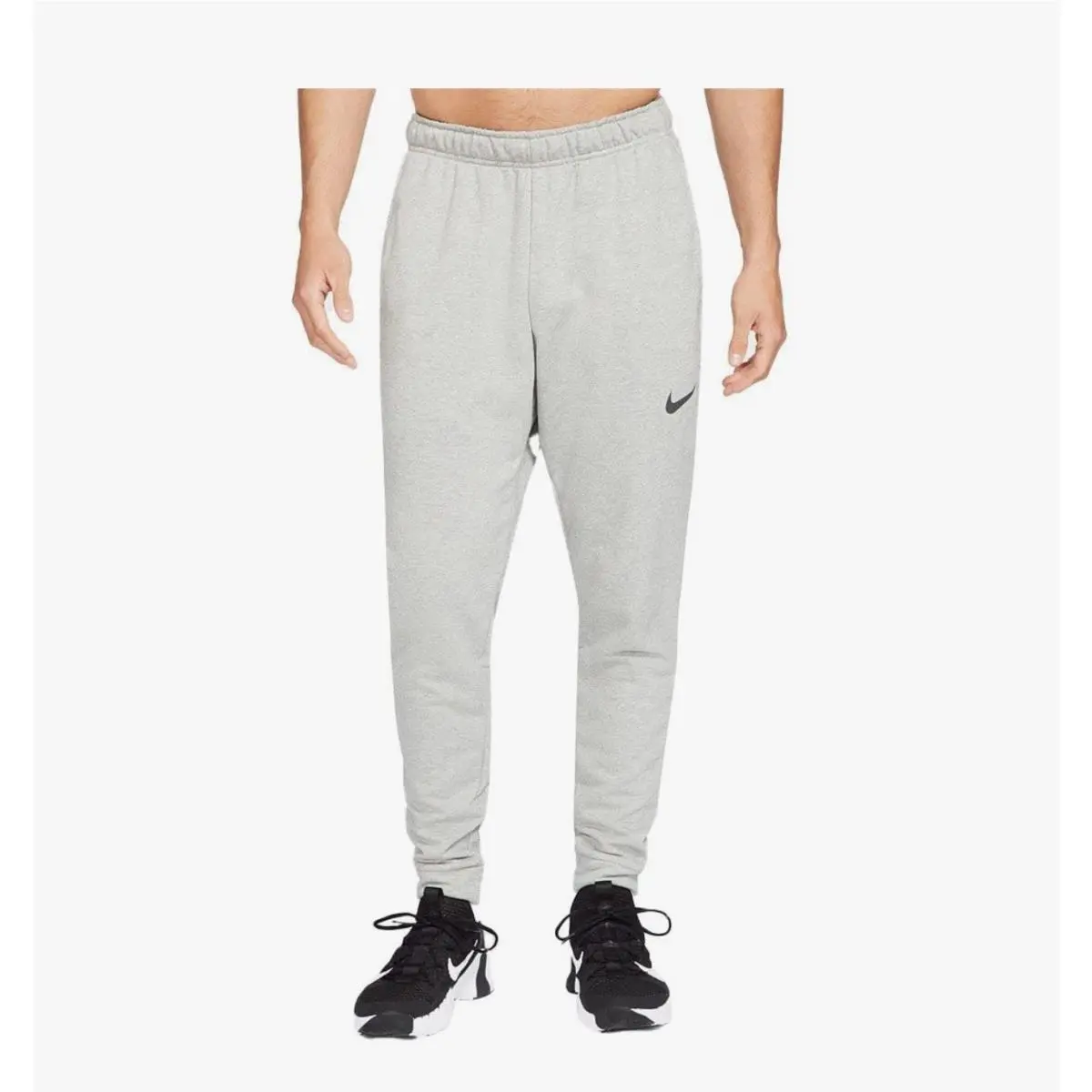 Nike Dry Men`s Dri-fit Taper Fitness Fleece Pants DK Grey Heather Xxl Tall