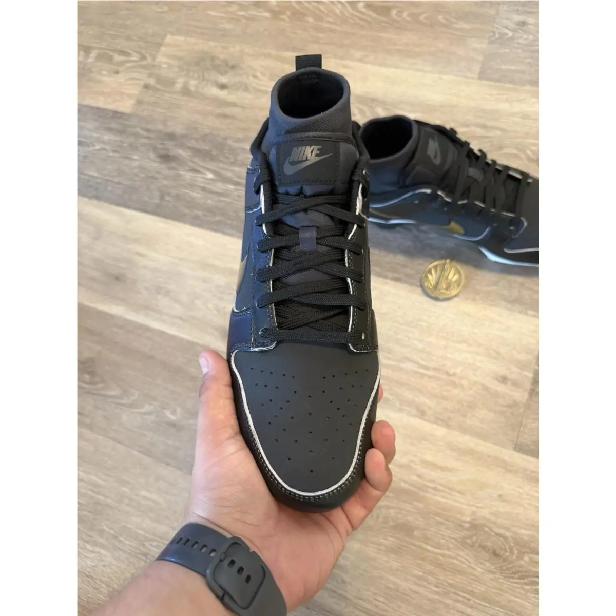 Nike shoes - Nike Alpha Menace Dunk - Alpha Menace Dunk - HV6923-001 - Black / Gold (UPC: 198485313293) 4