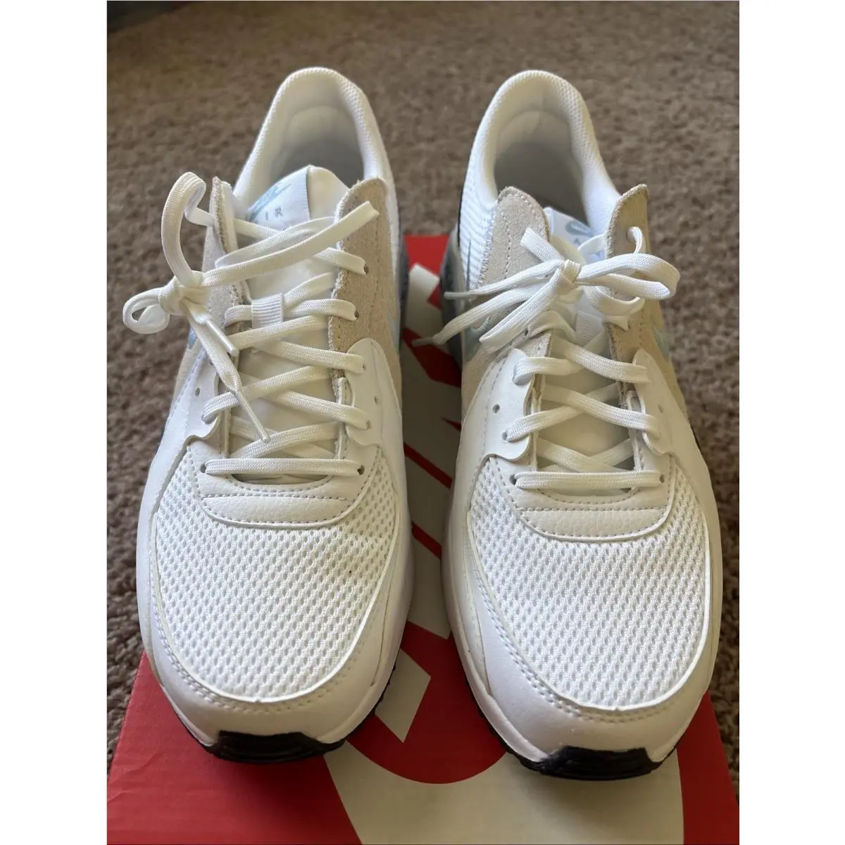 Nike Air Max Excee Women`s Shoes CD5432-138 White Blue Casual Sneakers Size 10