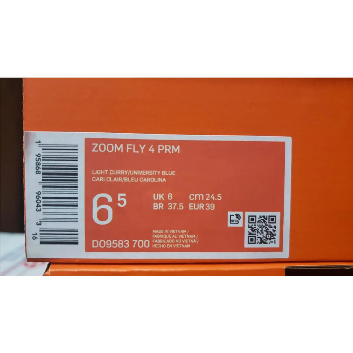 Nike shoes - Nike Zoom Fly 4 PRM - DO9583 700 - Light Curry/University Blue (UPC: 195868960433) 8