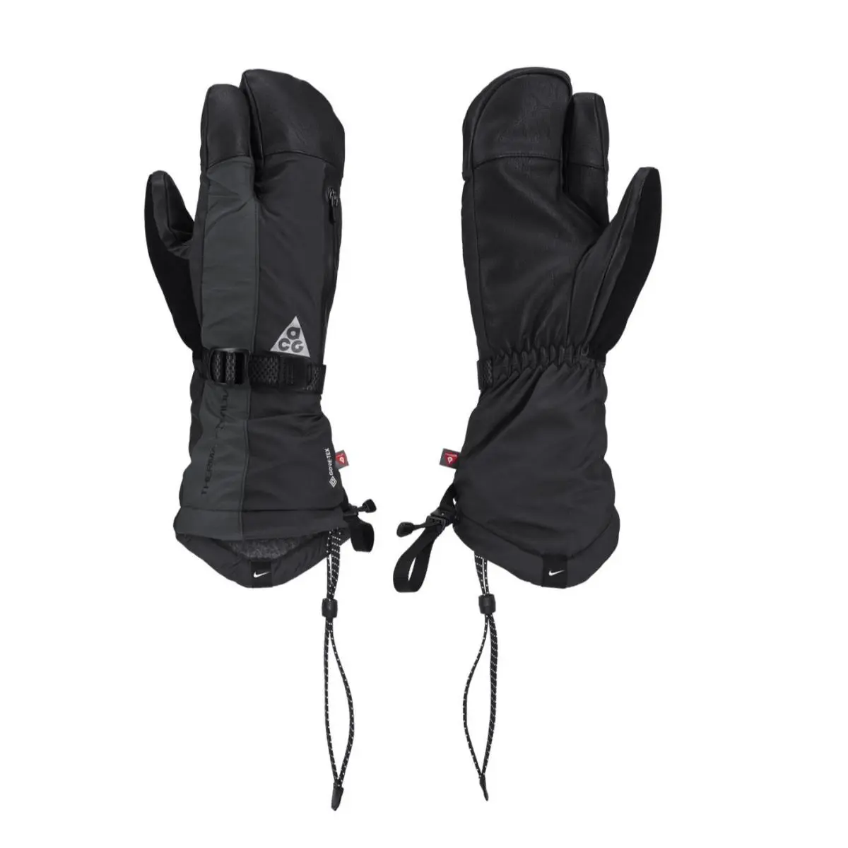 Nike Acg Gore Tex Therma-fit Adv Split Mitten Black Gloves Size Small - Black