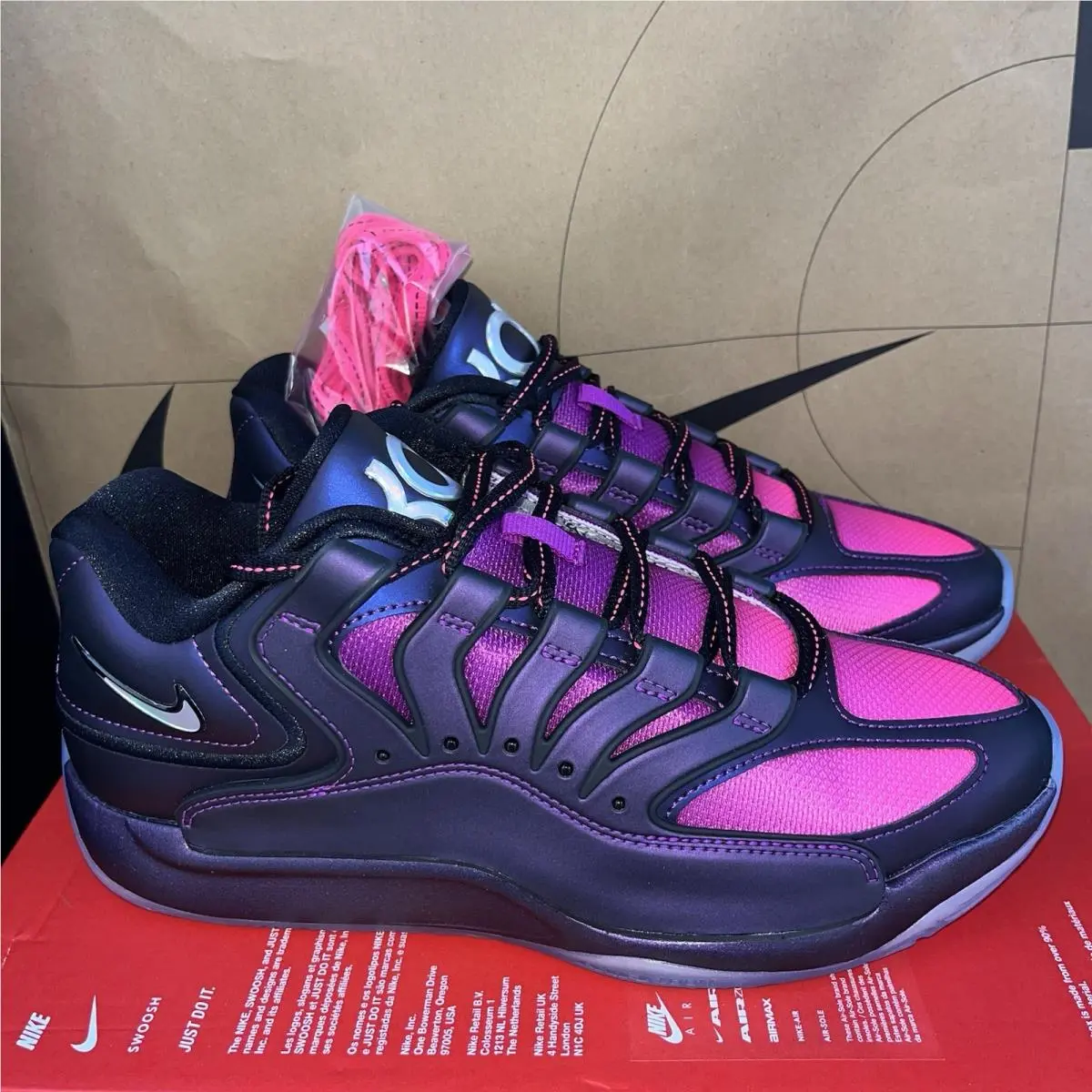 Nike KD 18 Eggplant Purple Pink Nby IM5843-500 Men`s Size 7.5 Womens Size 9