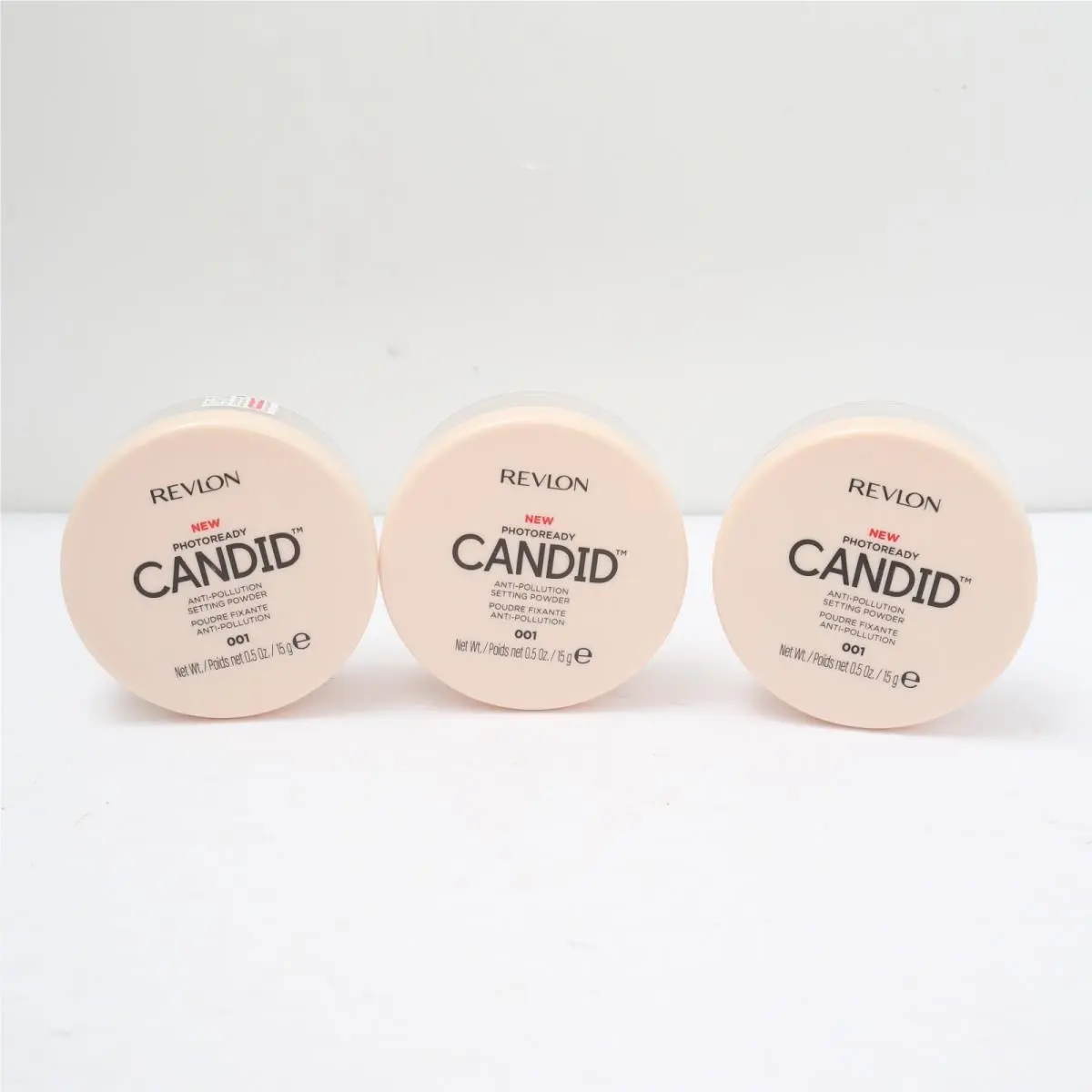 001 Revlon Photoready Candid Anti Pollution Setting Powder 0.5 oz Nos Lot of 3